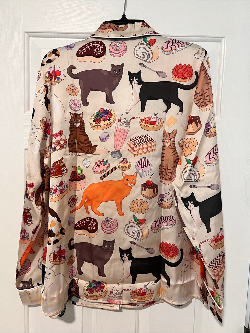 Karen Mabon x Anthropologie Cat Cafe Pajama Set NWT - Picture 4 of 13